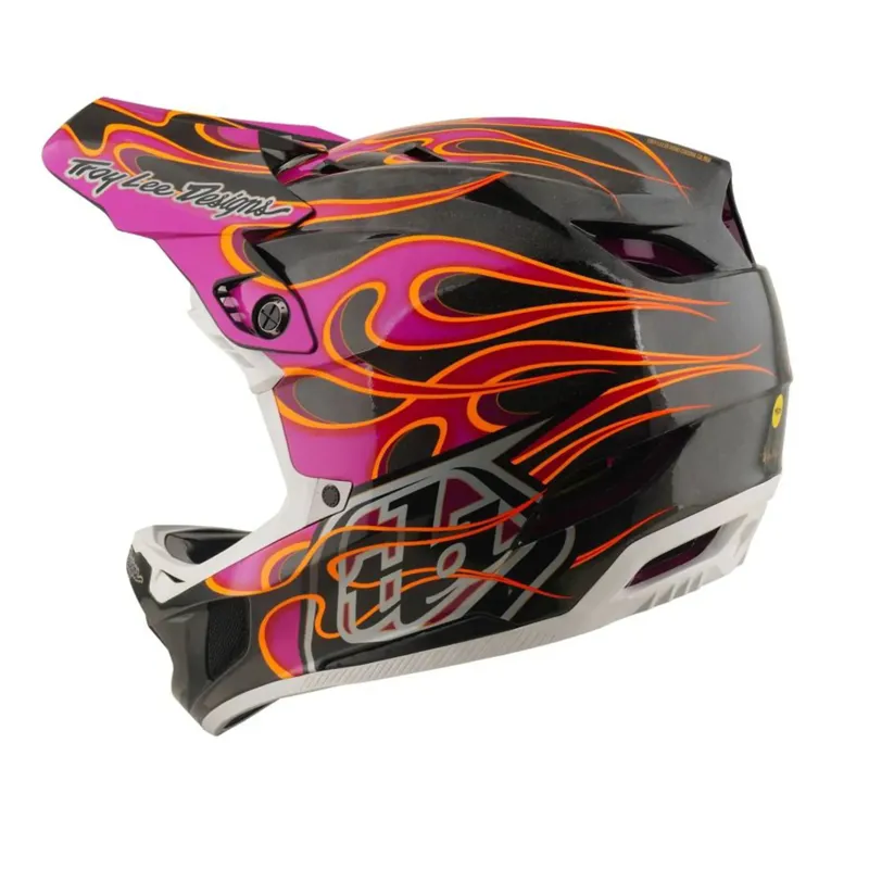 Troy Lee Designs D4 Carbon Helmet Torched Carbon / Magenta-2