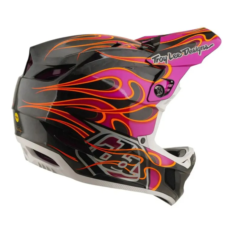 Troy Lee Designs D4 Carbon Helmet Torched Carbon / Magenta-4