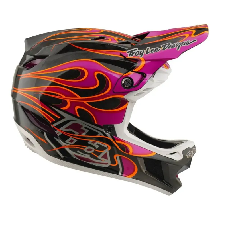 Troy Lee Designs D4 Carbon Helmet Torched Carbon / Magenta-5