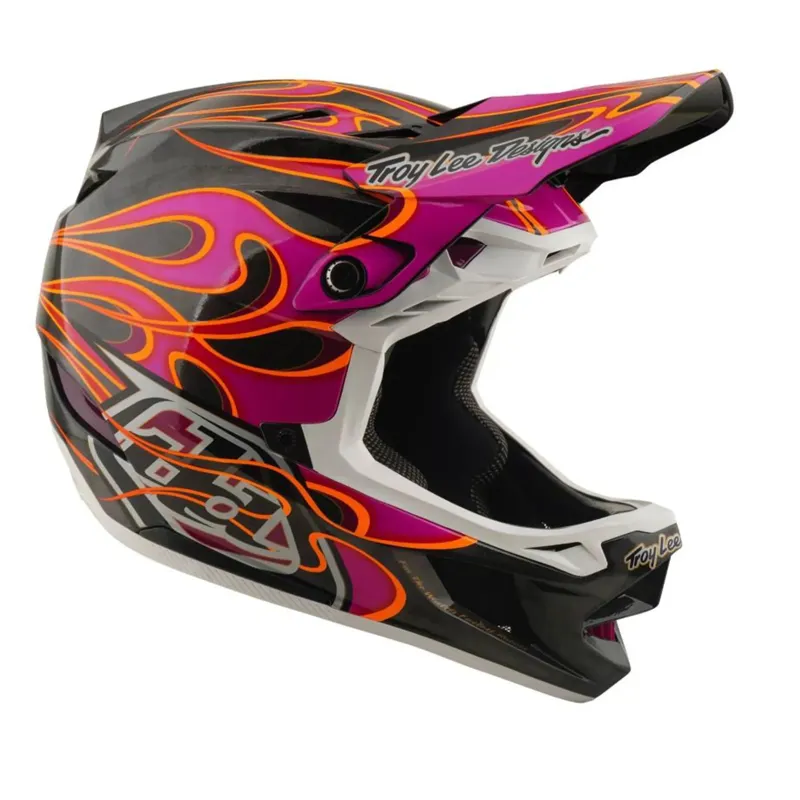 Troy Lee Designs D4 Carbon Helmet Torched Carbon / Magenta-6