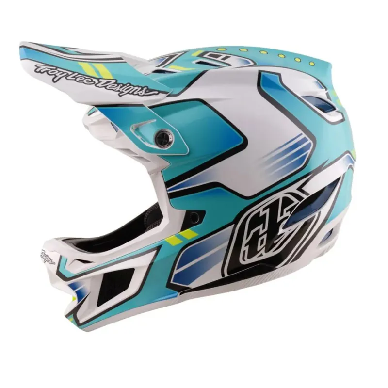 Troy Lee Designs D4 Composite Helmet Crest Real Teal-1