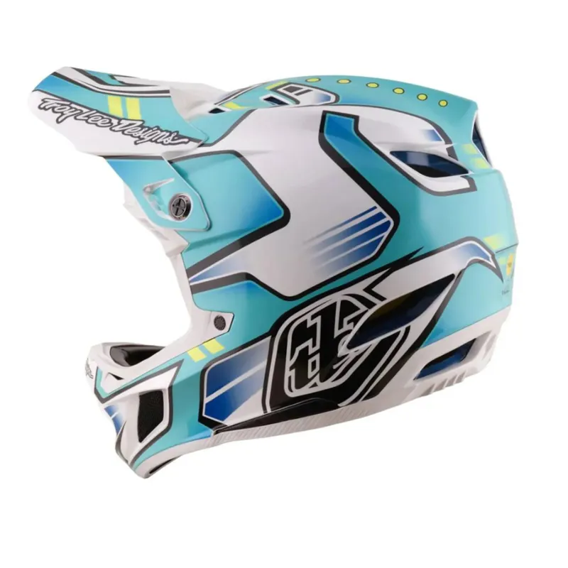Troy Lee Designs D4 Composite Helmet Crest Real Teal-2