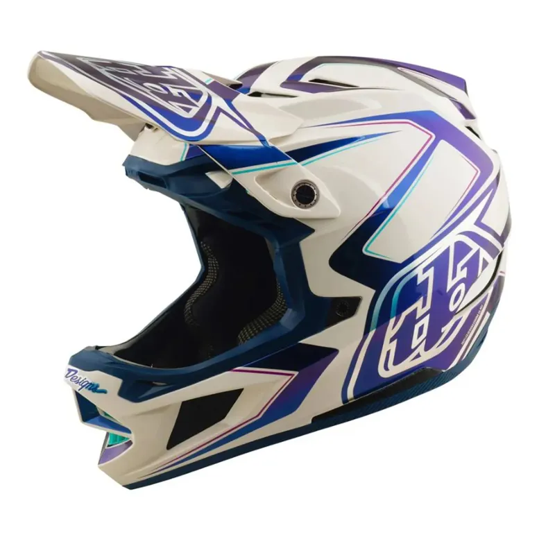 Troy Lee Designs D4 Composite Helmet Flared White / Indigo