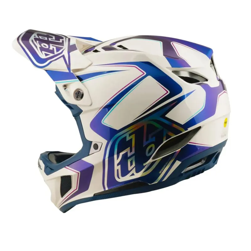 Troy Lee Designs D4 Composite Helmet Flared White / Indigo-2