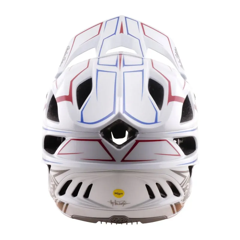 Troy Lee Designs Stage Stunt MIPS MTB Helmet Pinstripe White-3