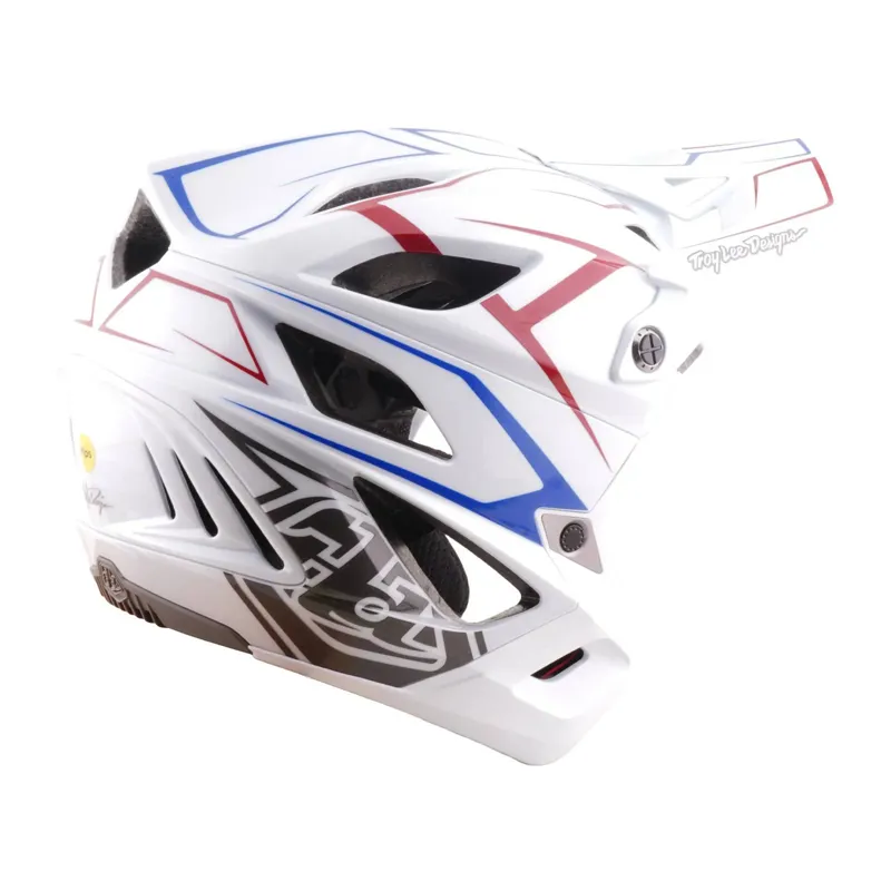 Troy Lee Designs Stage Stunt MIPS MTB Helmet Pinstripe White-4