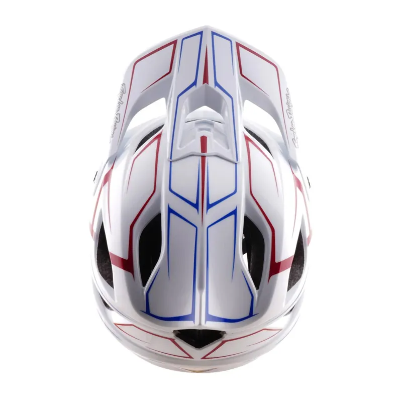 Troy Lee Designs Stage Stunt MIPS MTB Helmet Pinstripe White-7