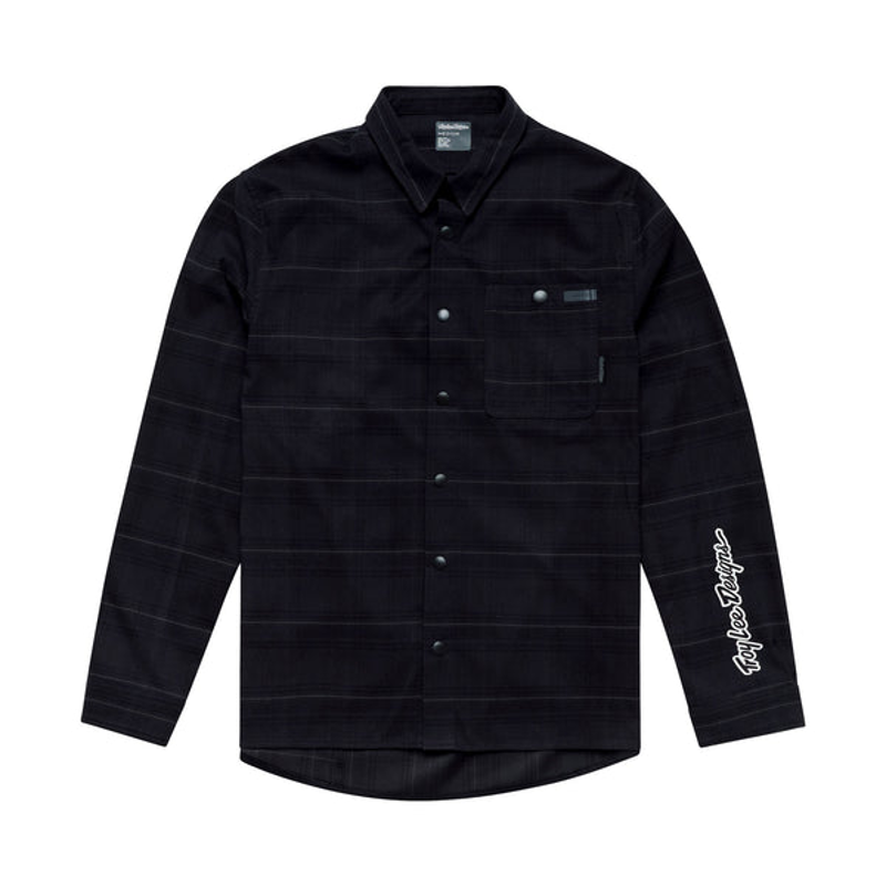 Troy Lee Grind Yarn Dyed Plaid Flannel Shirt Carbon 