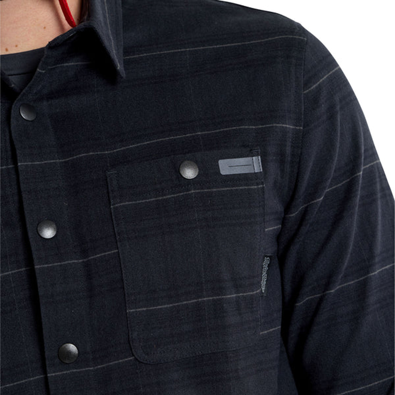 Troy Lee Grind Yarn Dyed Plaid Flannel Shirt Carbon -3