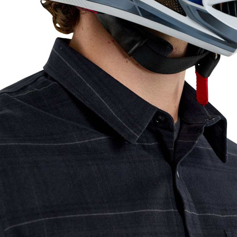 Troy Lee Grind Yarn Dyed Plaid Flannel Shirt Carbon -4