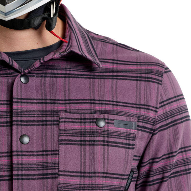 Troy Lee Grind Yarn Dyed Plaid Flannel Shirt Deep Purple