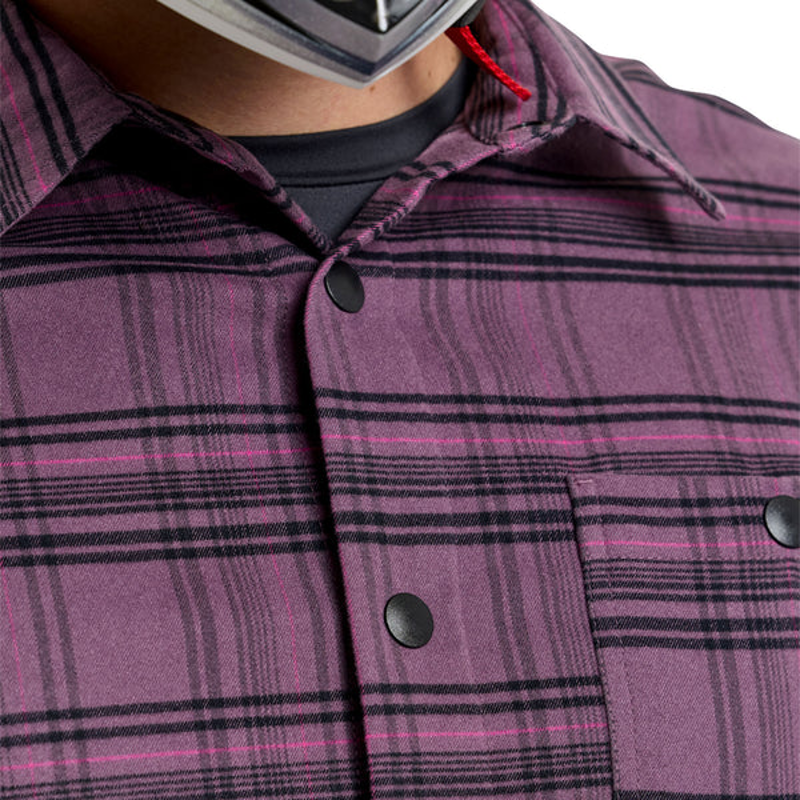Troy Lee Grind Yarn Dyed Plaid Flannel Shirt Deep Purple-1