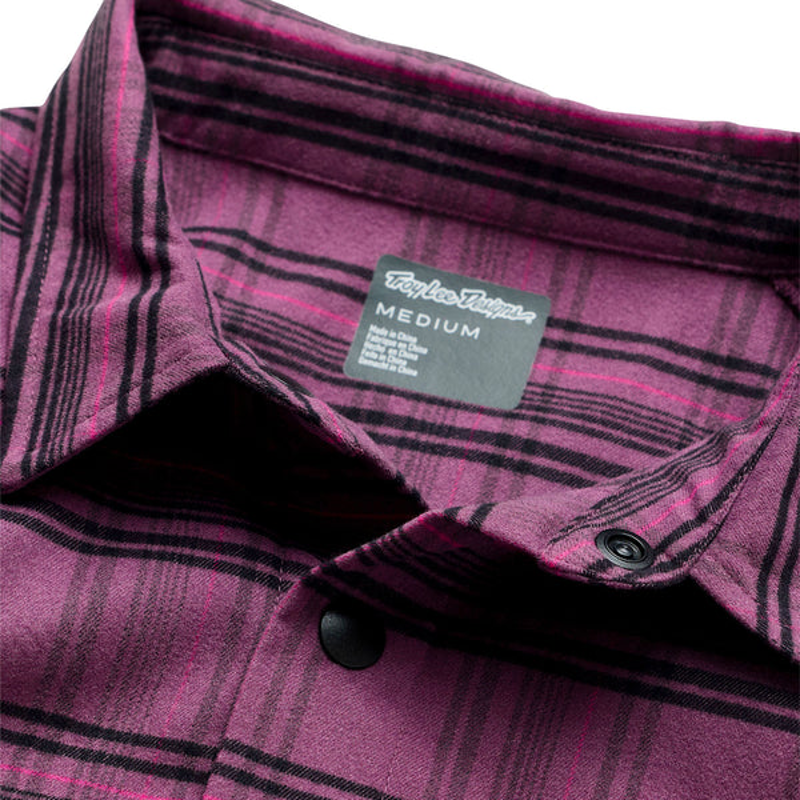 Troy Lee Grind Yarn Dyed Plaid Flannel Shirt Deep Purple-4