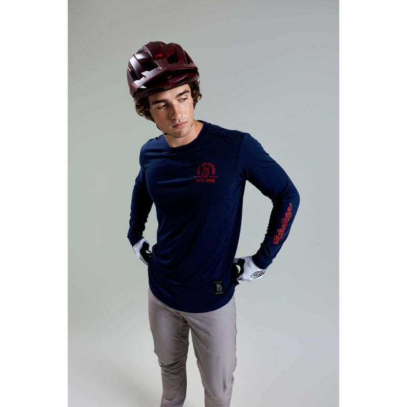 Troy Lee Skyline Ride Locals Long Sleeve Tee Shirt Midnight-3