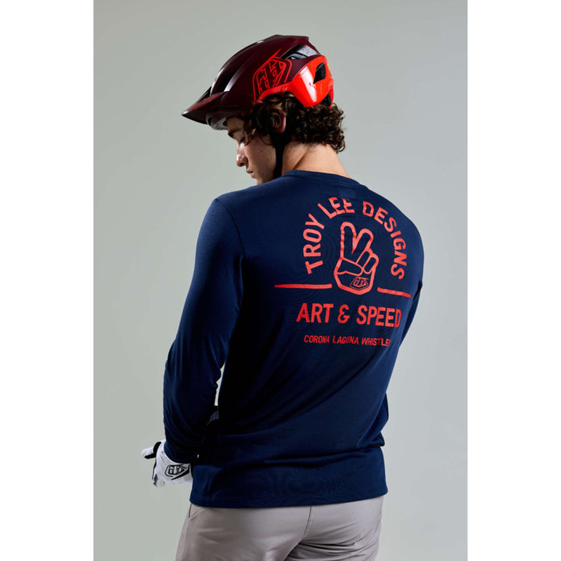 Troy Lee Skyline Ride Locals Long Sleeve Tee Shirt Midnight-4