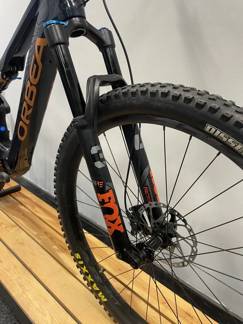 Second Hand Orbea Rise M20 29er Large Electric Mountain Bike 2022 Coal Blue/Red Gold-1