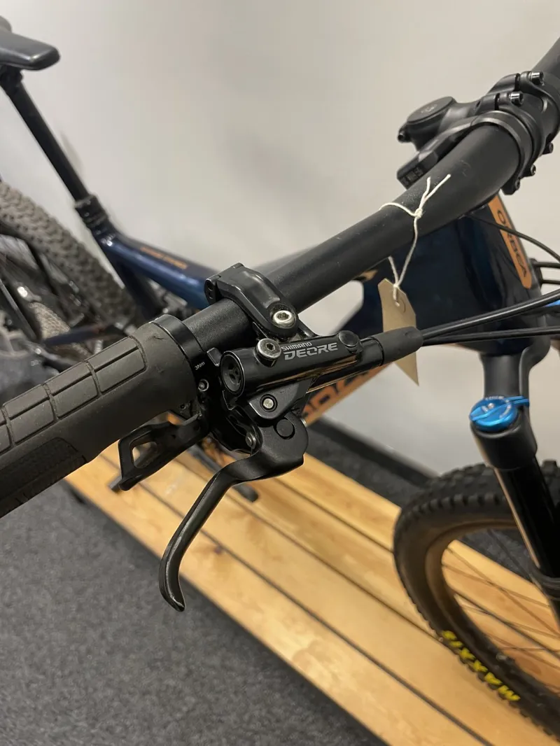 Second Hand Orbea Rise M20 29er Large Electric Mountain Bike 2022 Coal Blue/Red Gold-3