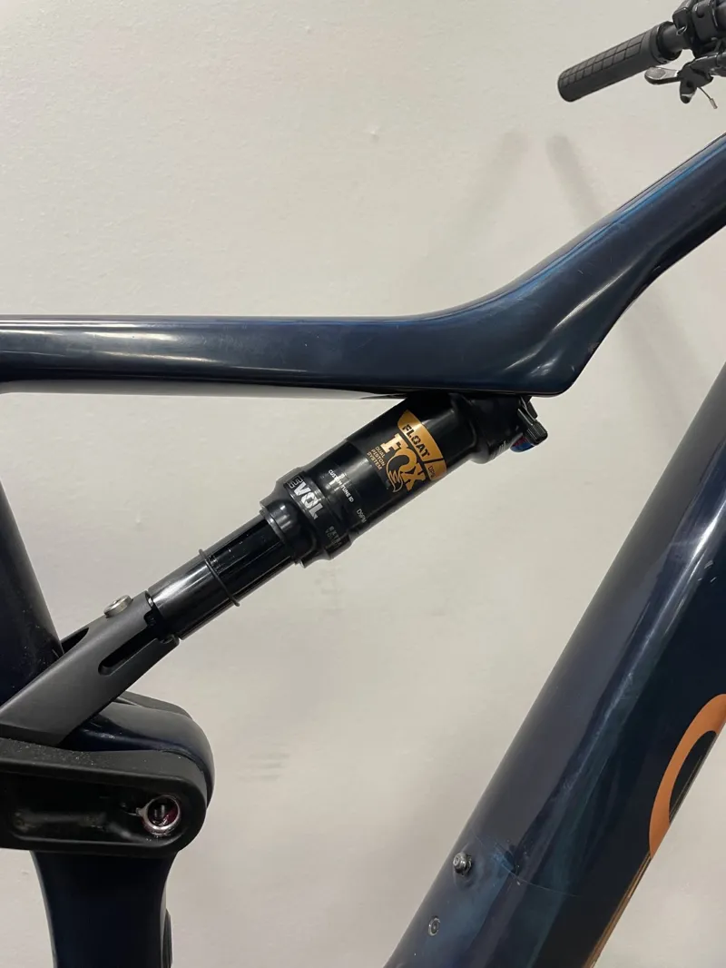 Second Hand Orbea Rise M20 29er Large Electric Mountain Bike 2022 Coal Blue/Red Gold-4