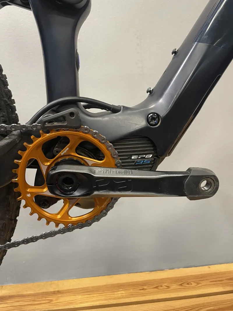 Second Hand Orbea Rise M20 29er Large Electric Mountain Bike 2022 Coal Blue/Red Gold-5