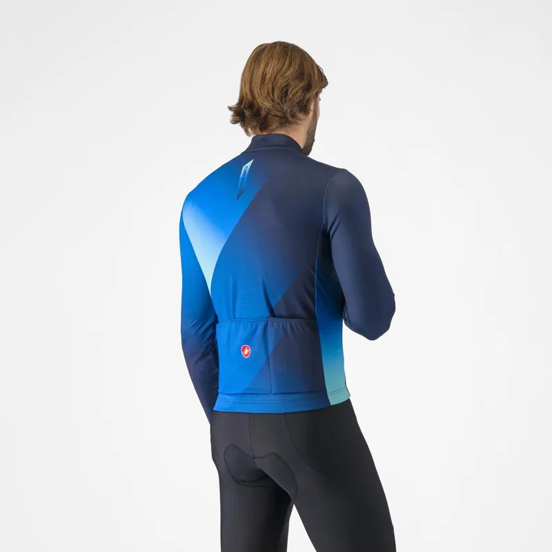 Castelli Amplify Thermal Jersey Belgian Blue/Azzurro Italia/Pool Blue -1