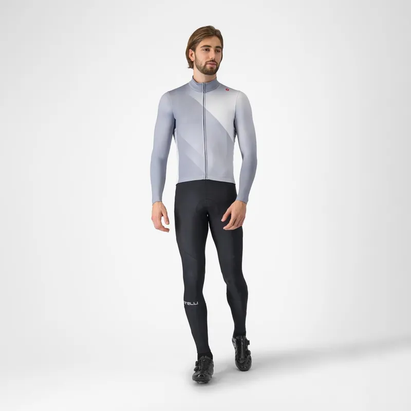 Castelli Amplify Thermal Jersey Vortex Grey/Silver Grey/White-4