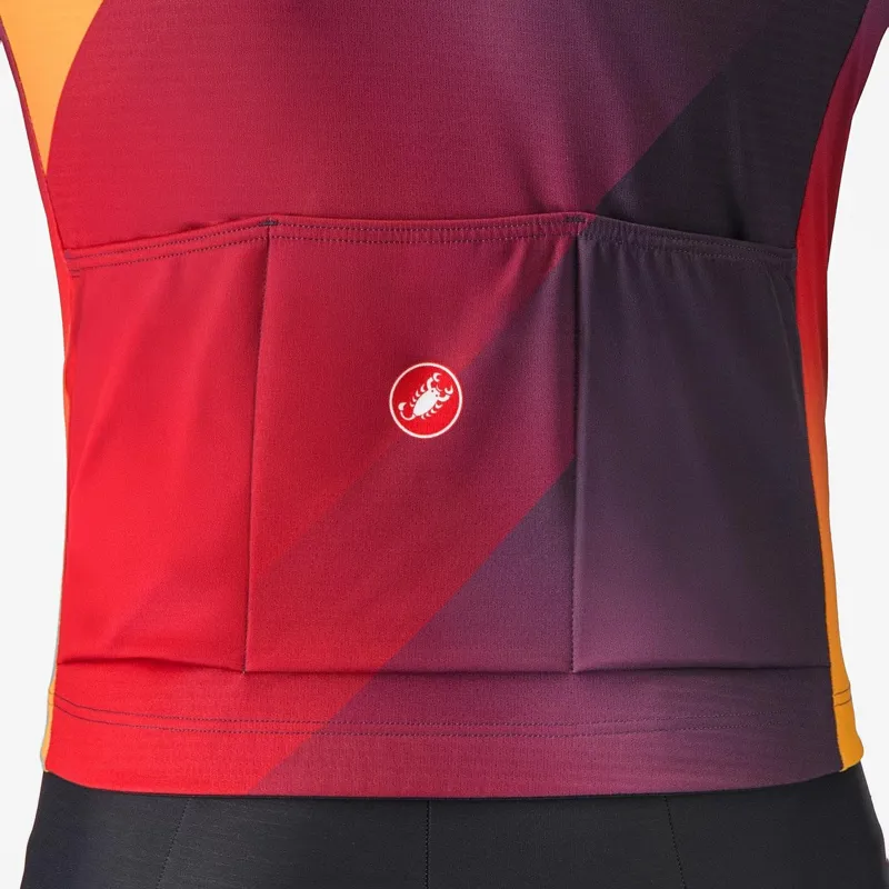 Castelli Amplify Thermal Jersey Dark Night Shade/Red/Vivid Orange -3