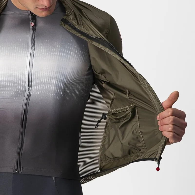 Castelli Aria Shell Jacket Moss Brown-4