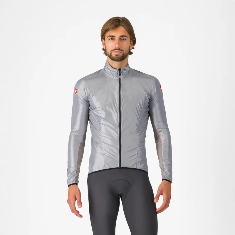 Castelli Aria Shell Jacket Silver Grey