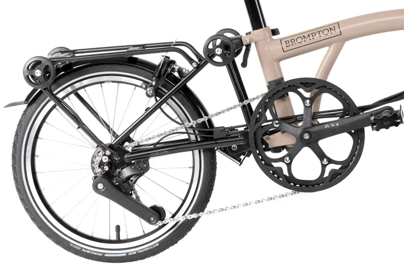 Brompton Electric C Line 12 Speed Mid Bar Folding Bike 2025 Dune Sand-5