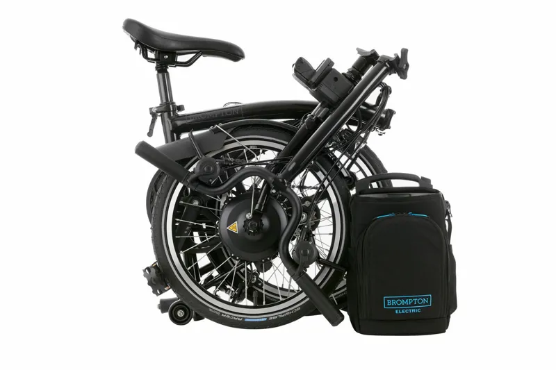 Brompton Electric C Line 12 Speed Mid Bar Folding Bike 2025 Matt Black-2