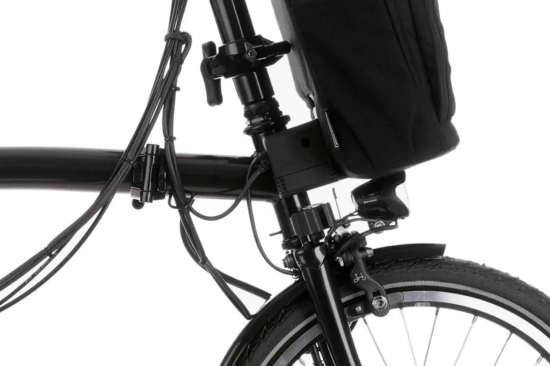 Brompton Electric C Line 12 Speed Mid Bar Folding Bike 2025 Matt Black-6