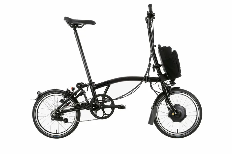 Brompton Electric C Line 12 Speed Mid Bar Folding Bike 2025 Matt Black