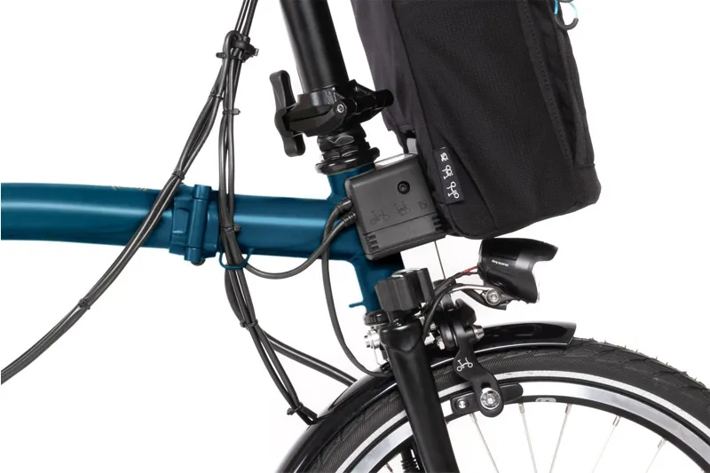 Brompton Electric C Line 12 Speed Mid Bar Folding Bike 2025 Ocean Blue-6