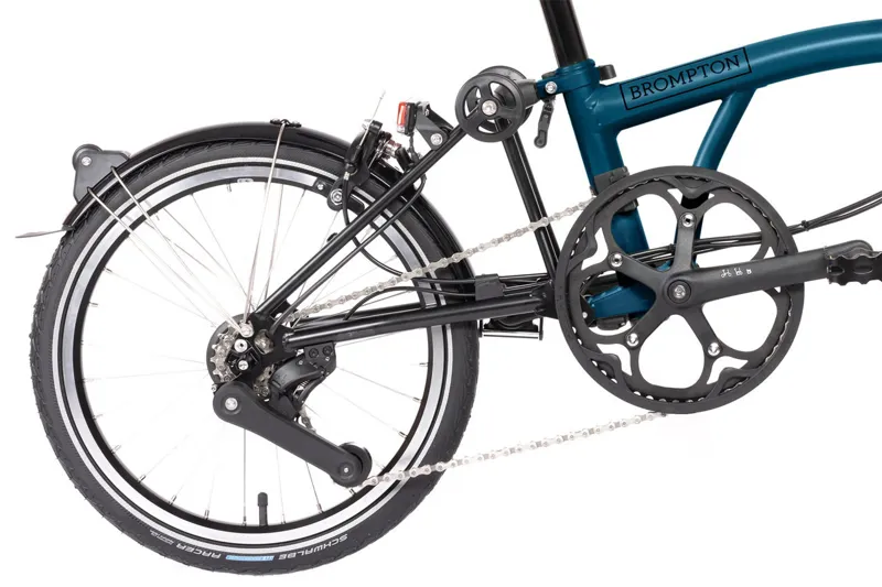 Brompton Electric C Line 12 Speed Mid Bar Folding Bike 2025 Ocean Blue-3