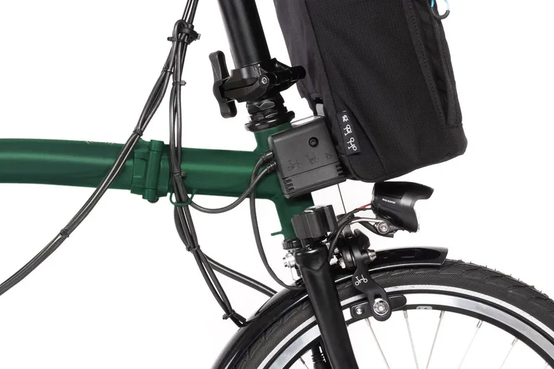 Brompton Electric C Line 12 Speed Mid Bar Folding Bike 2025 Racing Green-6