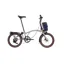 Brompton Electric G Line With Roller Rack Folding Bike 2025 Traildust White