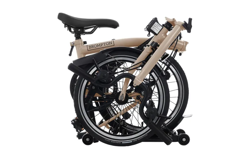 Brompton C Line 12 Speed Mid Bar With Roller Rack Folding Bike 2025 Dune Sand-3