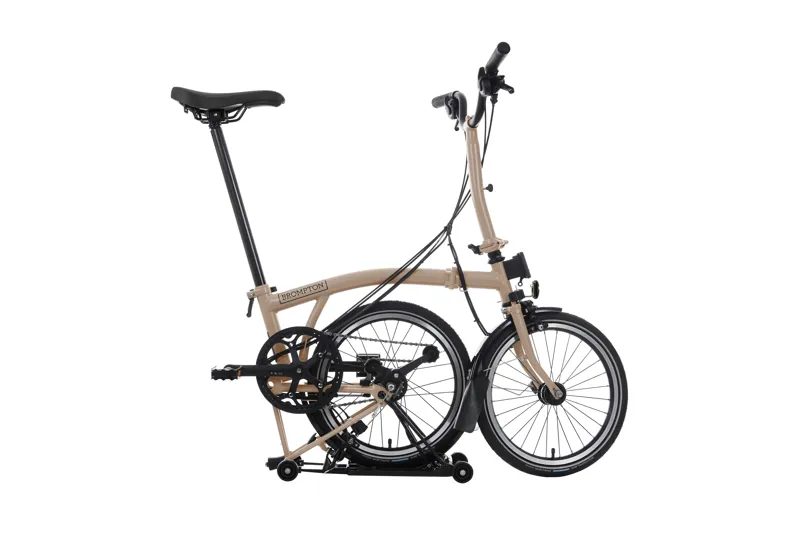 Brompton C Line 12 Speed Mid Bar With Roller Rack Folding Bike 2025 Dune Sand-2