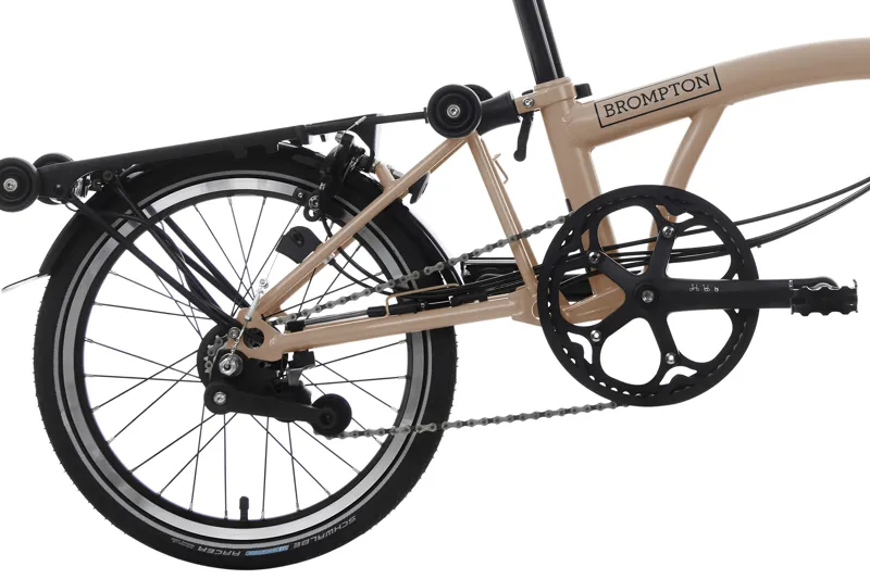 Brompton C Line 12 Speed Mid Bar With Roller Rack Folding Bike 2025 Dune Sand-4