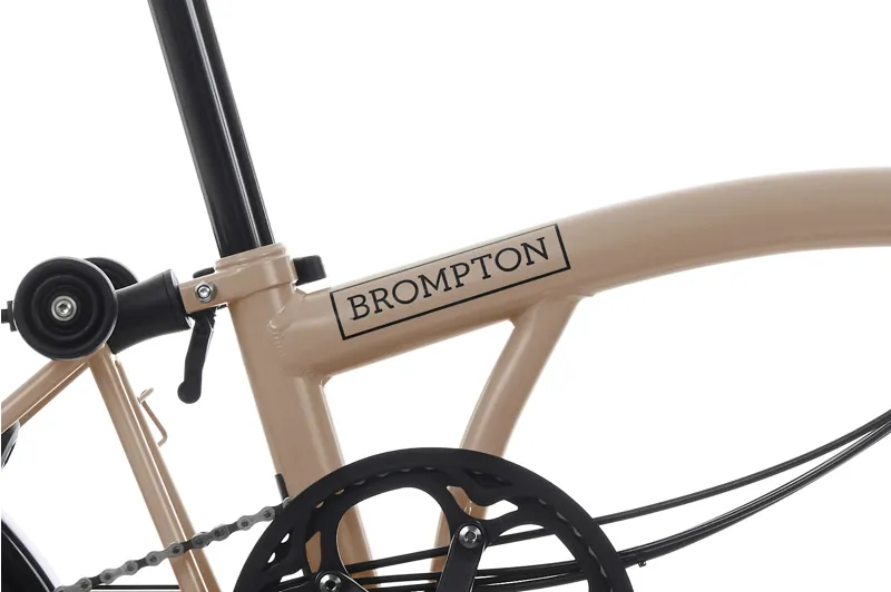 Brompton C Line 12 Speed Mid Bar With Roller Rack Folding Bike 2025 Dune Sand-5
