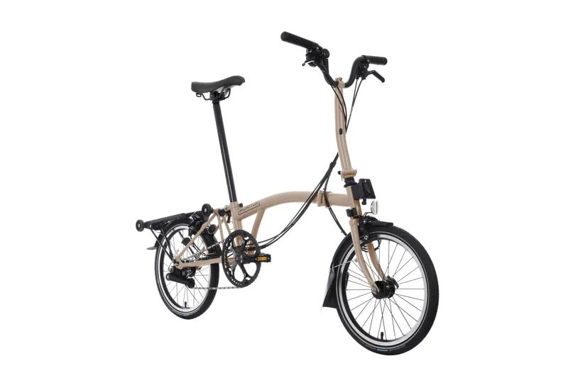 Brompton C Line 12 Speed Mid Bar With Roller Rack Folding Bike 2025 Dune Sand-1