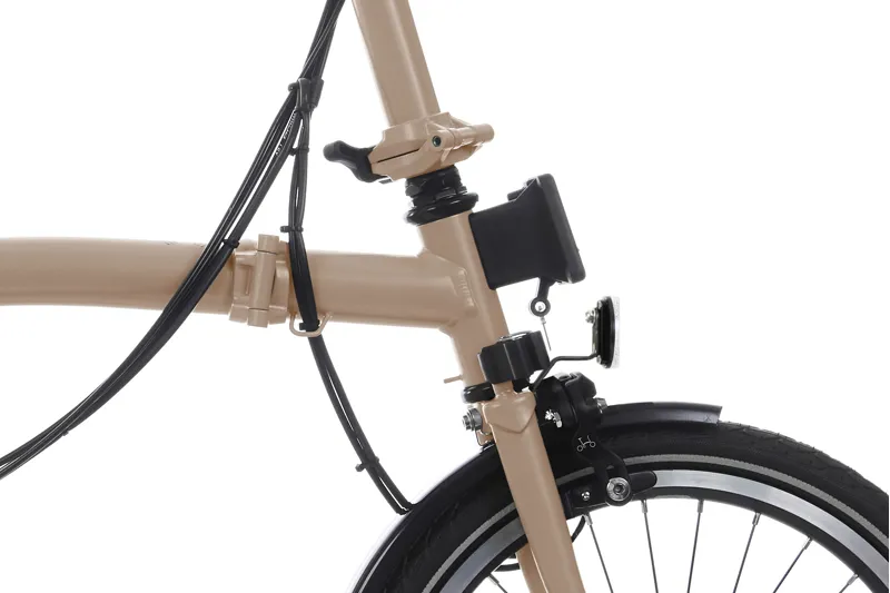 Brompton C Line 12 Speed Mid Bar With Roller Rack Folding Bike 2025 Dune Sand-7