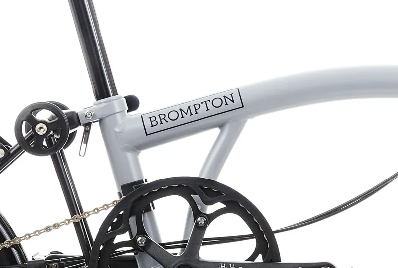 Brompton P Line High 12 Speed Folding Bike 2025 Lunar Ice Metallic-5