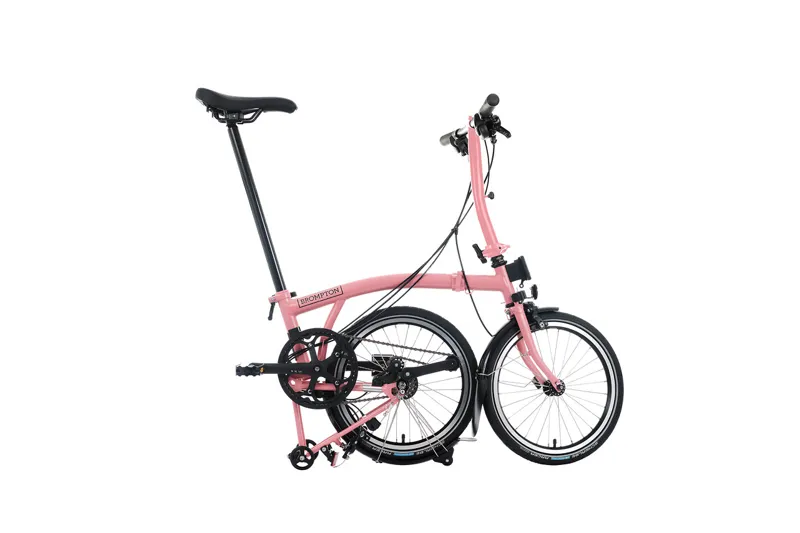 Brompton C Line 12 Speed Low Bar Folding Bike 2025 Flamingo Pink-1