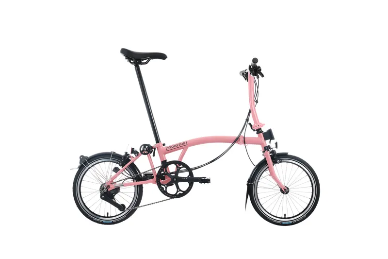 Brompton C Line 12 Speed Low Bar Folding Bike 2025 Flamingo Pink