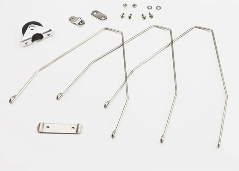 Brompton Rear Mudguard Stay Set With Rollers and Fittings - L Version
