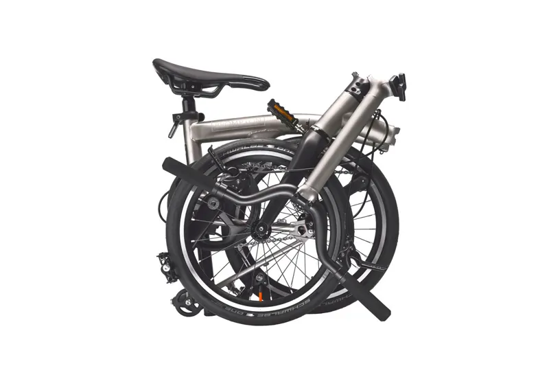 Brompton T Line Mid Bar 12 Speed 2025 Titanium Folding Bike -2