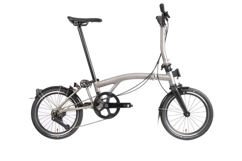 Brompton T Line Explore Mid 12 Speed Folding Bike 2025 Titanium/Carbon