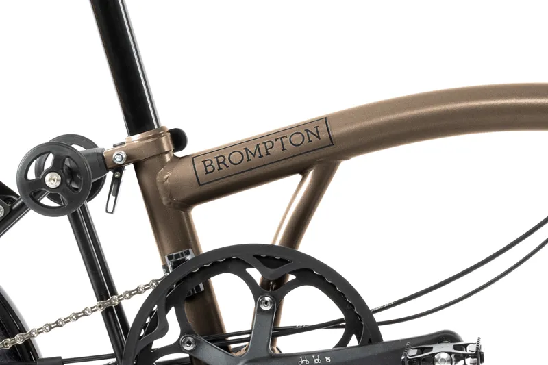 Brompton P Line Low Folding Bike 2025 12 Speed Bronze Sky Metallic-5