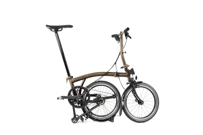 Brompton P Line Low Folding Bike 2025 12 Speed Bronze Sky Metallic-2